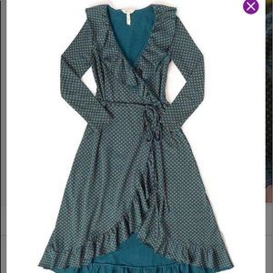 Matilda Jane Teal polka dot reunion wrap dress